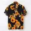 Erkekler Gömlek Renkli Yaz Rahat Eğlence Moda Gömlek Kısa Kollu Gevşek Düğmeleri Hawaii Rahat Gömlek Bluz Yaratıcılık