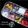 Nail Art Sparkly 3D Ultra-thin Butterfly Flakes Mirror Nail Sequins Paillette Holographic Iridescent Slice DIY Manicure Decoration