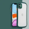 Pour iphone 11 pro max x xr xs max 6 7 8 plus coloré corps mince tpu pc étuis hybrides