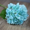 Falsk enstaka stamrunda hortensia blomma simulering överdimensionella hortensior för hem bröllop dekorativa konstgjorda blommor