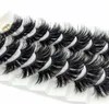 Nuove 8 coppie da 8 mm 3D ciglia in visone in bulba Fuce drammatiche Volume Dramatic Lashes Wispy Natural Mink Pack Long Woles False ciglia 029499371