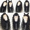 24 zoll Natürliche Schwarz Lange Verworrene Lockige Haar Günstige Synthetische Lace Front Perücken Baby Haar Hohe Temperatur Faser Weiche Spitze perücken freies schiff