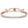 Bracciale tennis ghiacciato Gioielli hip-hop 1 fila Diamante cubico Donne di lusso Bracciali a catena in oro argento CZ 10 stili