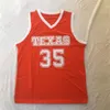 NCAA Texas Longhorns 스티치 대학 농구 35 Kevin Durant 4 Mohamed Bamba White Orange Men Jerseys279J