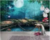 Niestandardowe zdjęcie ścienne malowidła ścienne do ścian 3D Mural w europejskim stylu Piękny pastorowy las mural tła papiery ścienne malarstwo dekoracyjne