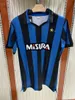 inter milan jersey 1989 1990 maillots de football rétro maison de camiseta classique 89 90 football noir bleu vintage chemises Berti Brehme Serena Matthäus Klinsmann