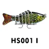 10 cm classique Luria appât en plastique dur leurres de pêche multi-section route de poisson sous-appâts bioniques Hs001 emballage poissons Gear 7 1on B21291819