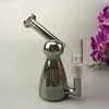 Showerhead Cam Su Bongs Nargile Gümüş Renk Yağı DAB Rig 2 Layers Filtre Perc 14mm Eklem