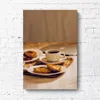 Modern Foto Lebensmittel Getränk Waffel Kaffee Blaubeere Poster Drucke Wandkunst Leinwand Malerei Home Dekorative Bilder für Esszimmer