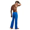 Mannen lange yoga broek trekkoord nachtkleding comfortable ademende slip man slaap bodems casual broek homewear pyjama broek los