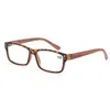 Мужчины Reading Glasses Женщины Wood Look Рамка дальнозоркостью Прозрачное стекло Площадь Прямоугольный Оправы 2020 диоптрий 1,5 175 1 2 2,5 275