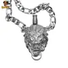 Honeypuff Metal Animal Design ketting Rookpijp 340 mm roestvrijstalen kruid tabakspijpen sieraden met geschenkdoos8488483