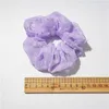 Ruoshui Mulher Roxo Impressão Floral Scrunchies Meninas Faixa de Borracha Meninas Cabelo Corda Elastic Hairband Mulheres Acessórios De Cabelo Ornamento