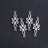 100st / lot antika silverpläterade blomsterkontakter för smycken som gör fynd tillbehör hantverk 29x9mm