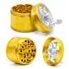 Multi Colori Maniglia Herb Lega di alluminio Grinder Crusher Diametro 63mm Smerigliatrici per tabacco Accessori per fumatori GR173