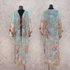 2020 Bohemian stampato Plus Size Summer Beach Wear Kimono Cardigan Pareo Plage Chiffon Tunica Donna Top Camicetta Camicia lunga N813 CX200713