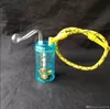 Accessoires de bangs en verre de narguilé de cube d'eau, pipes à fumer en verre colorées mini pipes à main multicolores meilleures pipes en verre de cuillère