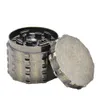 HONEYPUFF Gear style Zinc Alloy Herb Grinder 4Layer 60 MM With Sharp Blades Teeth Spice Tobacco Grinder Crusher Hand Miller