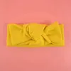 Kids Cross Elastic Hair Bands Baby Girls Solid Color Soft Cotton Headband Knotted Head Band Infants Hair Accessories M2414