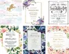 Rosa Guld Stänk Printable Laser Cut Invitation Cards för Quinceanera 30+ Färg Princess Sweet Fifteen inbjudningar Middagsfestinbjudningar