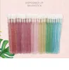 (in stock)Wholesale 50pcs/bag disposable crystal pole lip brush portable lipstick brush beauty make-up tools disposable lip brush
