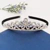 Retro Royal Blue Wedding Crown Crown Headrress для выпускной вечеринки на вечерин