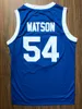 Kyle Watson # 54 au-dessus du tournoi Rim Shootout Movie Men Basketball Jersey Ed Blue Livraison gratuite