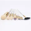 10st Pearl White Set Makeup Brushes With Cloth Bag Hot Selling Brush Set ProductSigh Quality Professional Cosmetic Tools