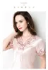 Summer Sleepwear New Women Spaghetti Strap Nightdress Sexy Lace Trim Silk Silk Skirt Daisal Daily Temale Lingerie278J