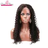 Greatremy® Malaysian Deep Curly Wave Human Hair Lace Front Wigs 10-24inch Full Lace Wig Natural Color Glueless LaceWigs 150% Density Retail