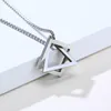 POPULAR INTERLOCKING SQUARE TRIANGLE PENDANT FOR MEN STAINLESS STEEL MODERN TRENDY GEOMETRIC STACKING STREETWEAR NECKLACE