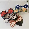 Black Polka Dots Print Bow Head Band Wide for Women Headdress Korean Style Ladies Elegant Hairband Bowknot Adults Hair Hoop Bow