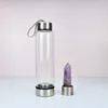 2020 Creative Natural Crystal Quart Water Bottle Punto Reiki Healing Crystal Glass Healing Bottle Glass9093207