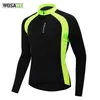 Wosawe Manga Longa Casacos Motocicleta Mens Ciclismo Jersey Alta Visibilidade Respirável Bike Camisas Apertado Slim Bicycle Roupas1