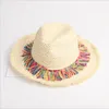 2020 جديد الصيف rafi القش قبعة المرأة أزياء الشرابة عطلة شاطئ الشمس قبعة السيدات الفتيات الجاز جديد chapeau فام