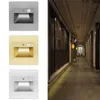 1.5W LED Embedded Światła ścienne Inteligentny Lampa Czujnik PIR Schody Light Lampy Kuchnia Krok Korytarz Łazienka Inteligentna oświetlenie wewnętrzne