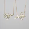 Name Necklace Personalized Gift Customized Pendant Cursive Handwriting Stainless Steel Chain Custom Women Fashion Jewelry GD464