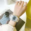 Подарочные часы Мода Мужчины Женщины Часы Золотой Casual Прозрачный цифровой спортивные часы Lover Водонепроницаемый Дети Детские наручные часы CX200723