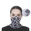 2pcs masque facial + 15 pcs filtres cyclisme en plein air respirant soleil demi-masque anti-UV avec 15 x filtres foulard anti-poussière polyvalent