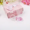 Crystal baby shower favoris newborn baby present uppsättning älskare kristall rosa pacifier baby souvenir grossist lx2396