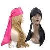 Cabelo Gravata Faixa Extensões de Cabelo Virgin Envolvendo Bandas de Cabelo Silva Silk Frontal Headban Edge Scrof Wrap Wig Headband Correia 50 pcs