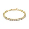 ヒップホップファッションSQAURE CZ PAVED TENNIS BRACELET BANGRES FOR MEN BLING BLING BLING 1 ROW ICED OUT CZ CHAIN3442323