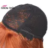 Ishow Brasilian 4 27 Rikt Mänskliga Hår Paryker Med Bangs 27 30 99J Orange Ginger 350 Peruvian Ingen Lace Paryk Indiska Hair Malaysian