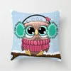 4545cm Owl Cushion Cover Cartoon Polyester Throw Pillows Case for Home Sofa Decorative Cute Square Pillows Cover1273804