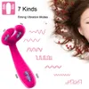 3 Motor Dildo Vibrator Penis Clit Nippel Vibration Massager Vagina Anal Stimulator Massage Vuxen Sexleksaker för Kvinnor Män Par CX200709