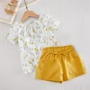 Menoea Kids Clothing Sets 2020 Girls Rideveless Flower Pattern Костюма для детей наряды для девочек костюм одежды 9518796