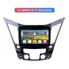 Lecteur DVD vidéo de voiture Radio Stéréo Unité principale Navigation GPS Bluetooth Multimédia pour SONATA 8 YF 2010-2015 Écran tactile numérique HD 9 pouces