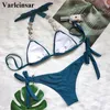 Ny 2020 Bling Diamond Brazilian Bikini Kvinnor Badkläder Kvinna Baddräkt Tvåstycken Bikini Set Bather Bating Suit Swim Lady V23391