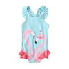 2020 Cute Girls Swimwear Pink Flamingo Kids Swimsuit Swimming Swan Flamingo Baby Girl Bathing Suit One Pieces Swim Wear For Children