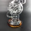 Heady Ball Recycler dab teçhizat Cam Su Bongs Bongs Sline Perc Perkolator Sigara Aksesuarları İçin 11 inç 14mm Eklem